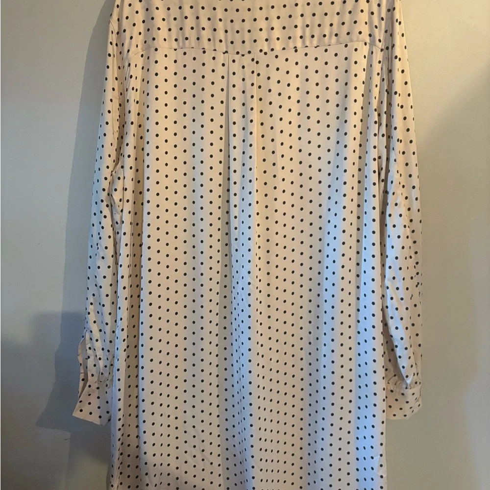 H&M Cream Polka Dot Long Sleeve Dress - Picture 5 of 5